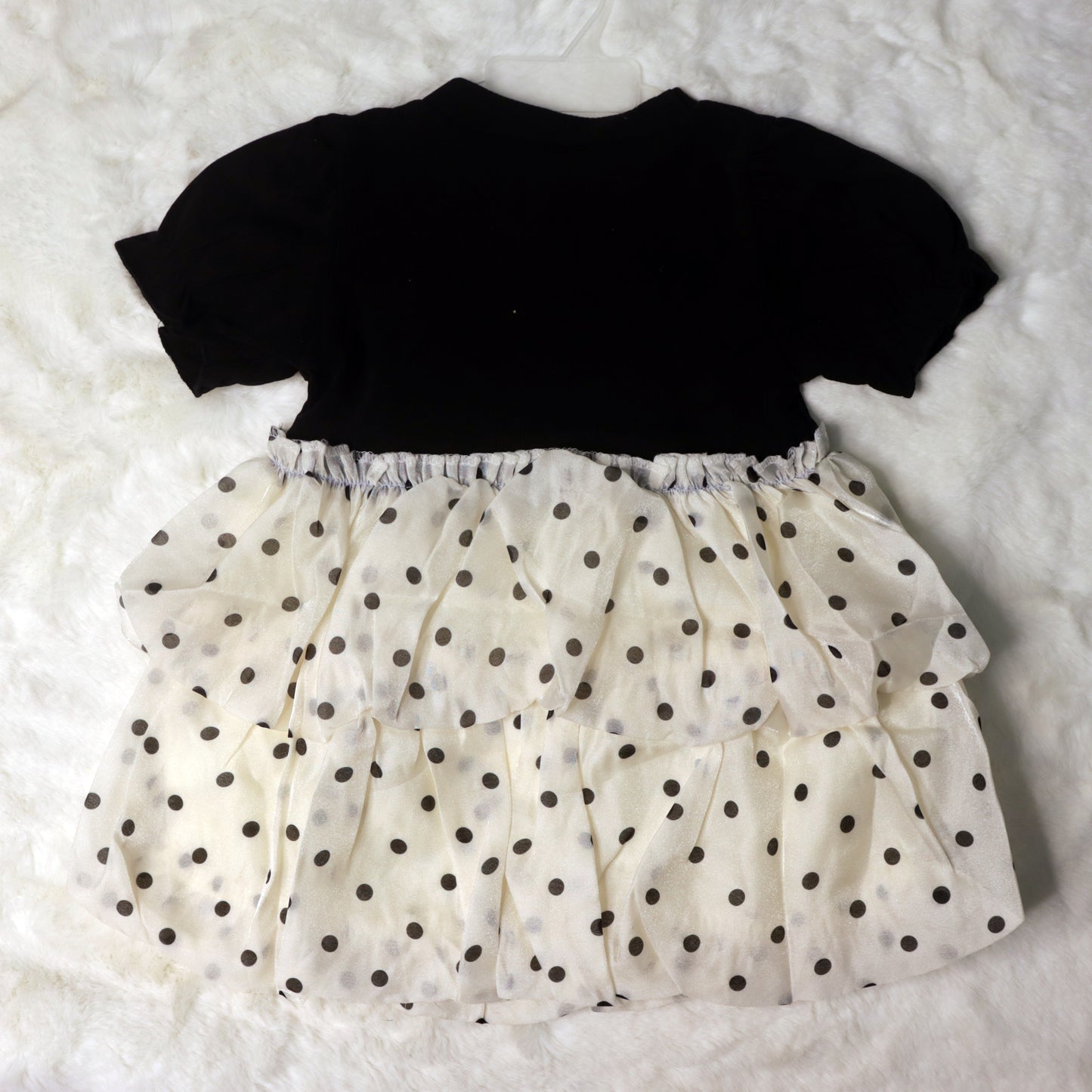 Black polka dots frock-black