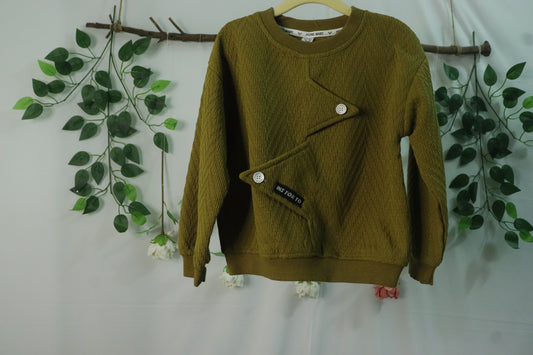 Button detailing sweatshirt-boys-green