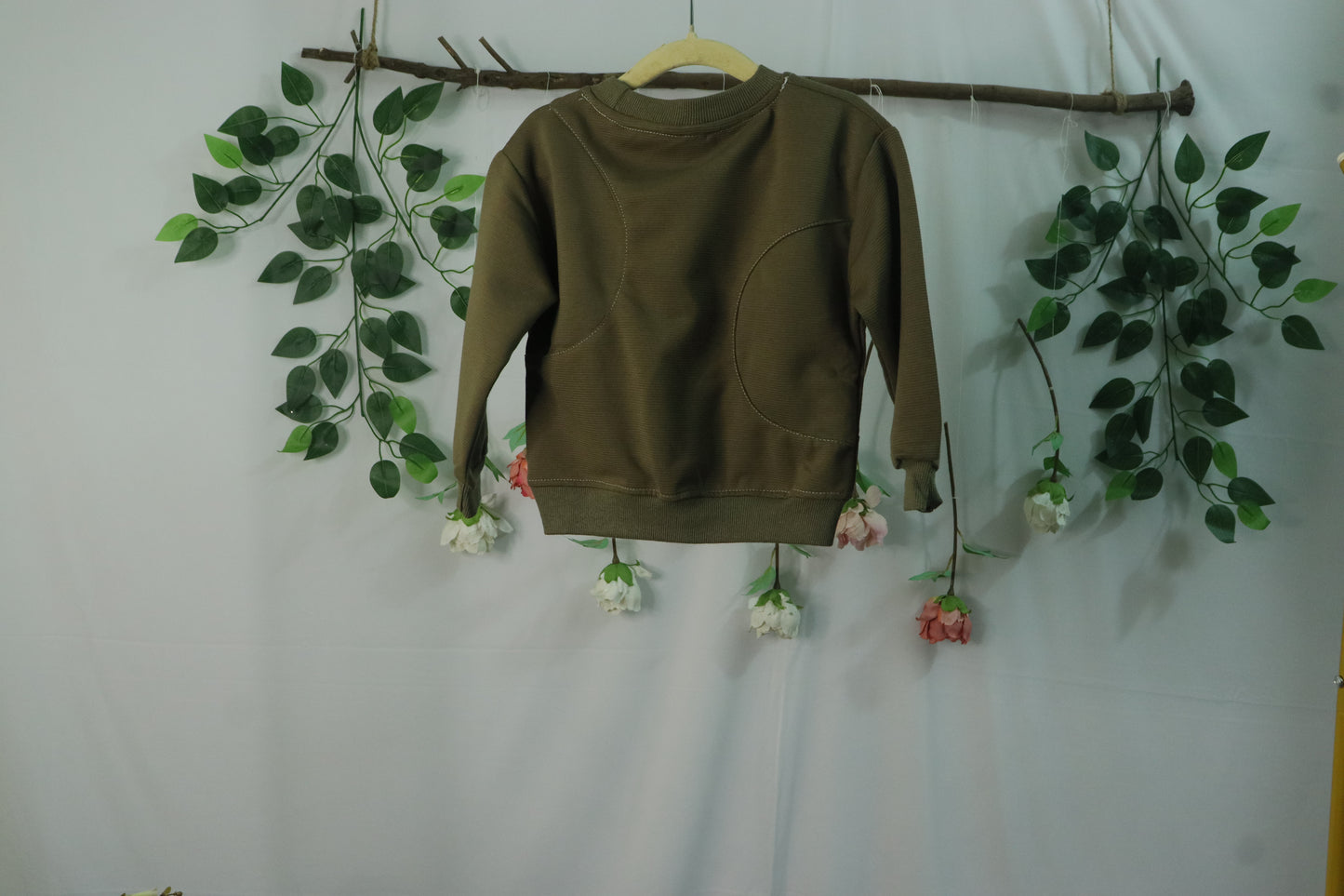 Round Neck Sweatshirt-green-boys