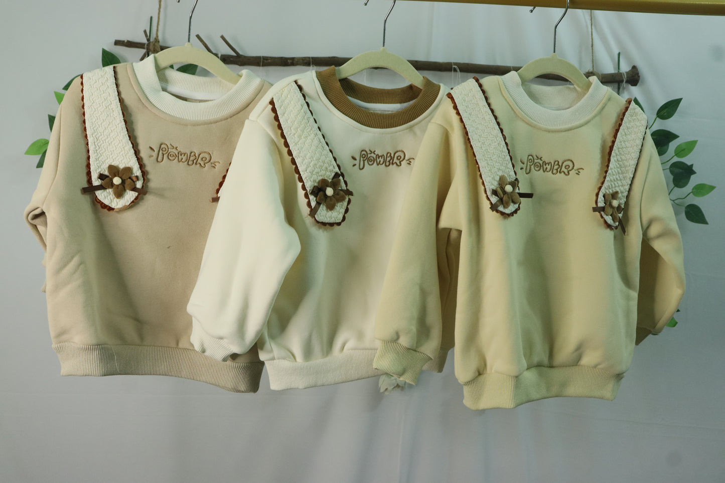 sweatshirt for girls-beige