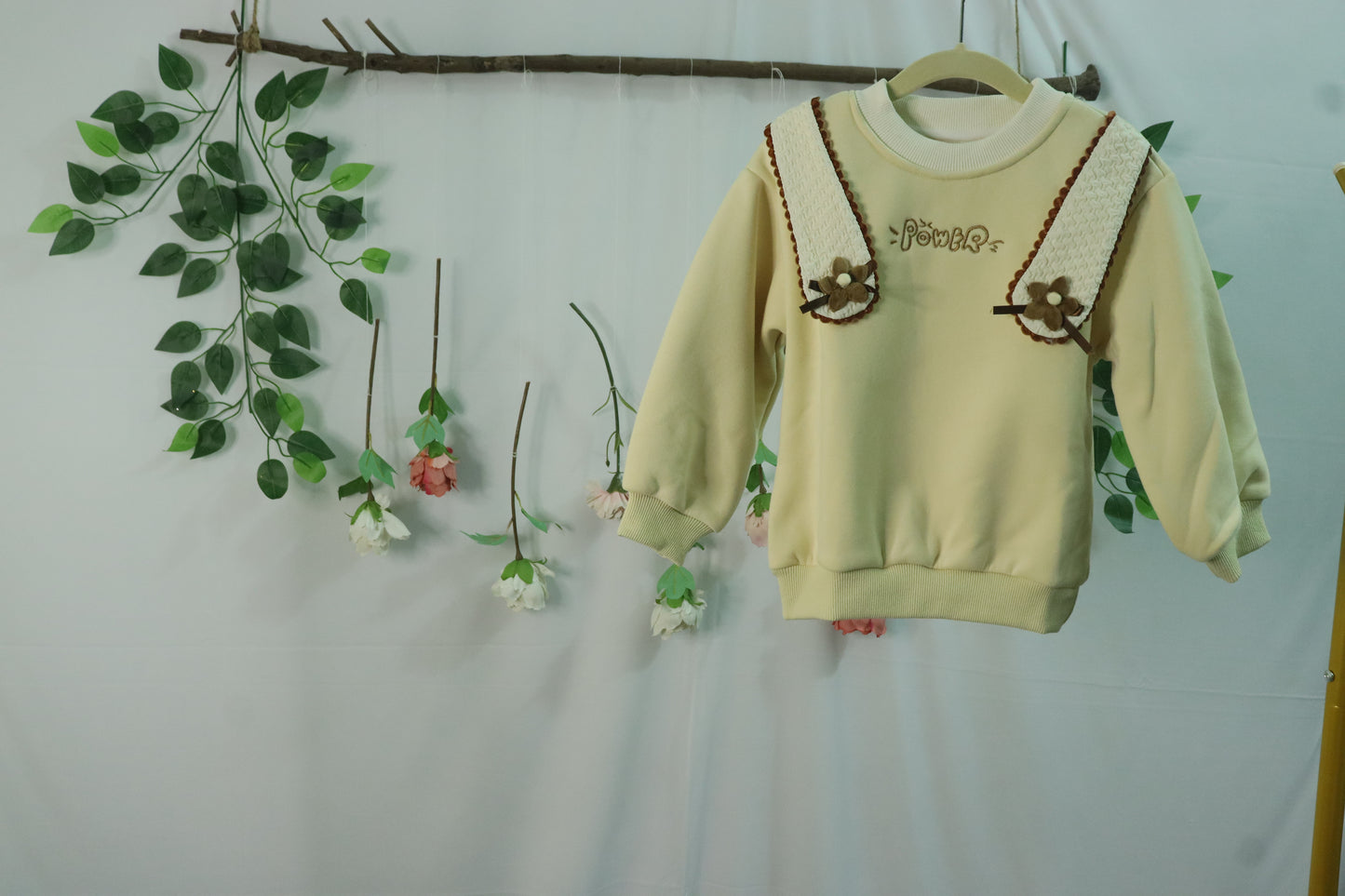 sweatshirt for girls-beige