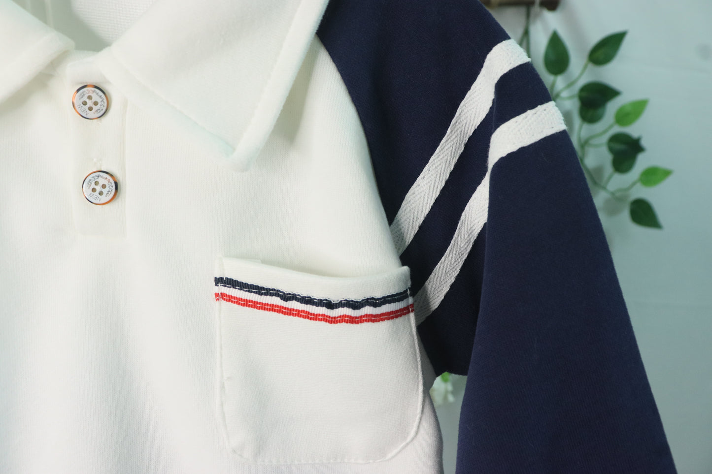 Full collar cord set-white and blue=boys