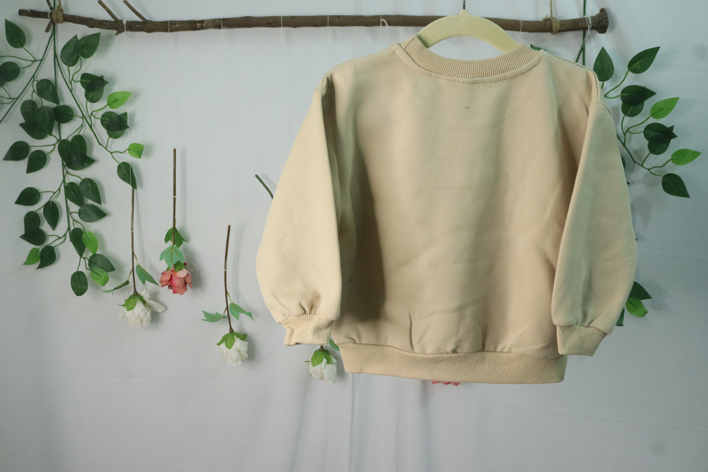 sweat shirt for girls-beige