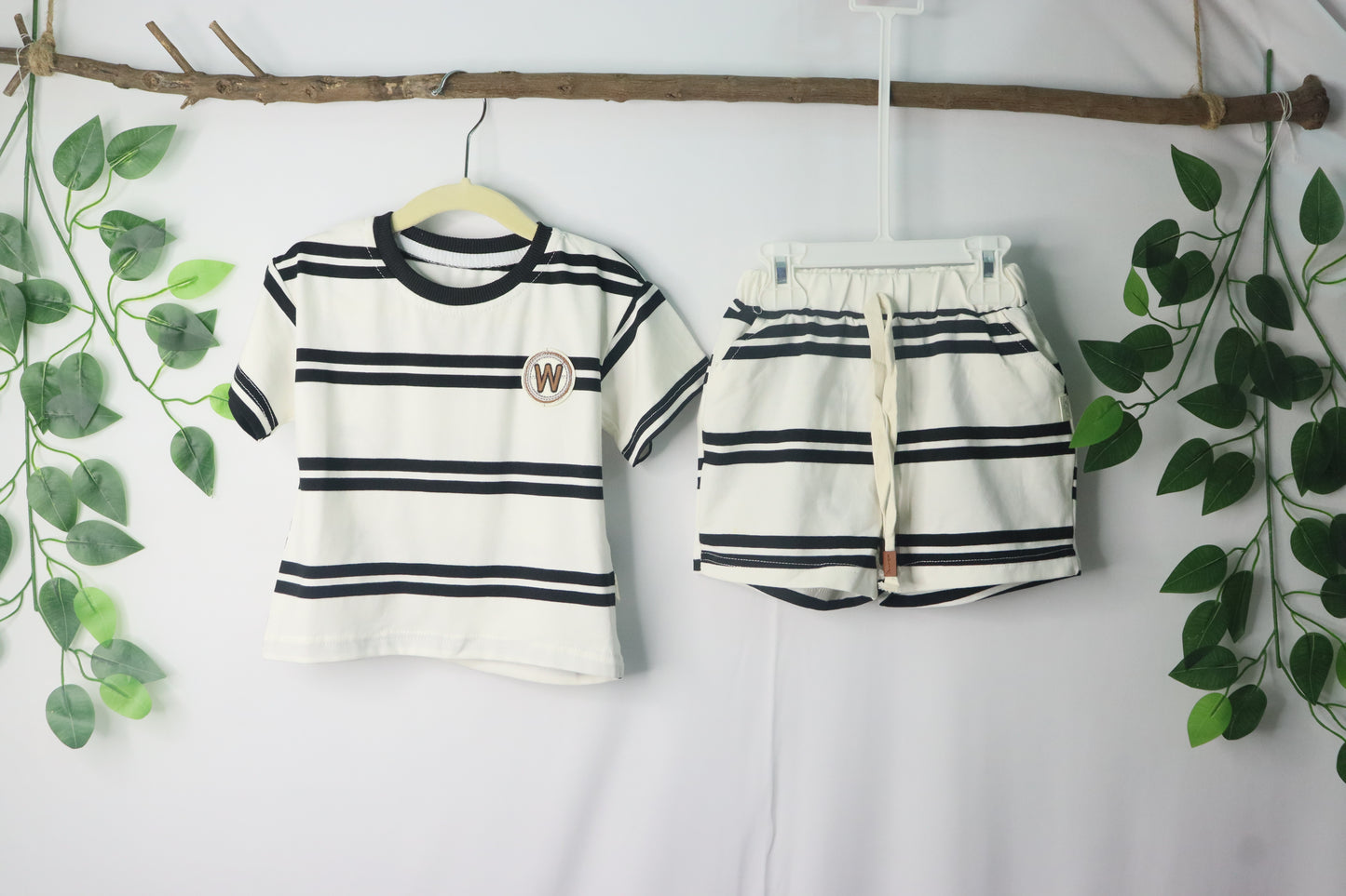 short cord set-white-boys