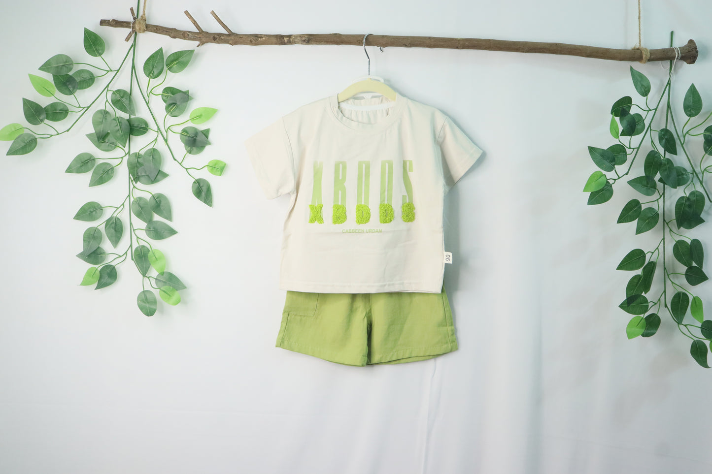 short cord set-green-boys