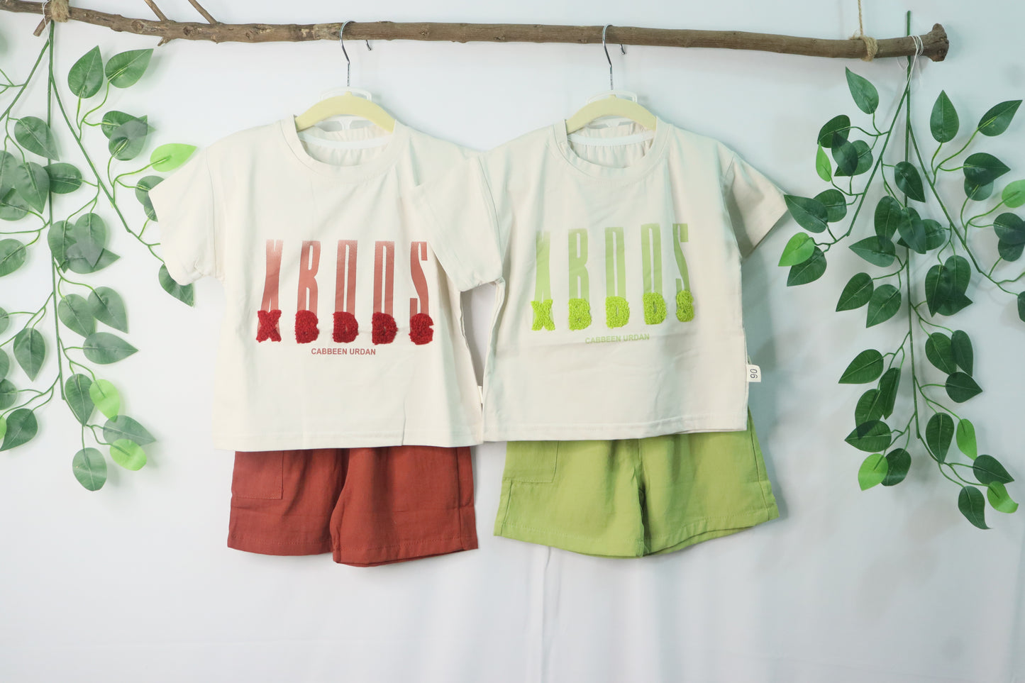 short cord set-green-boys