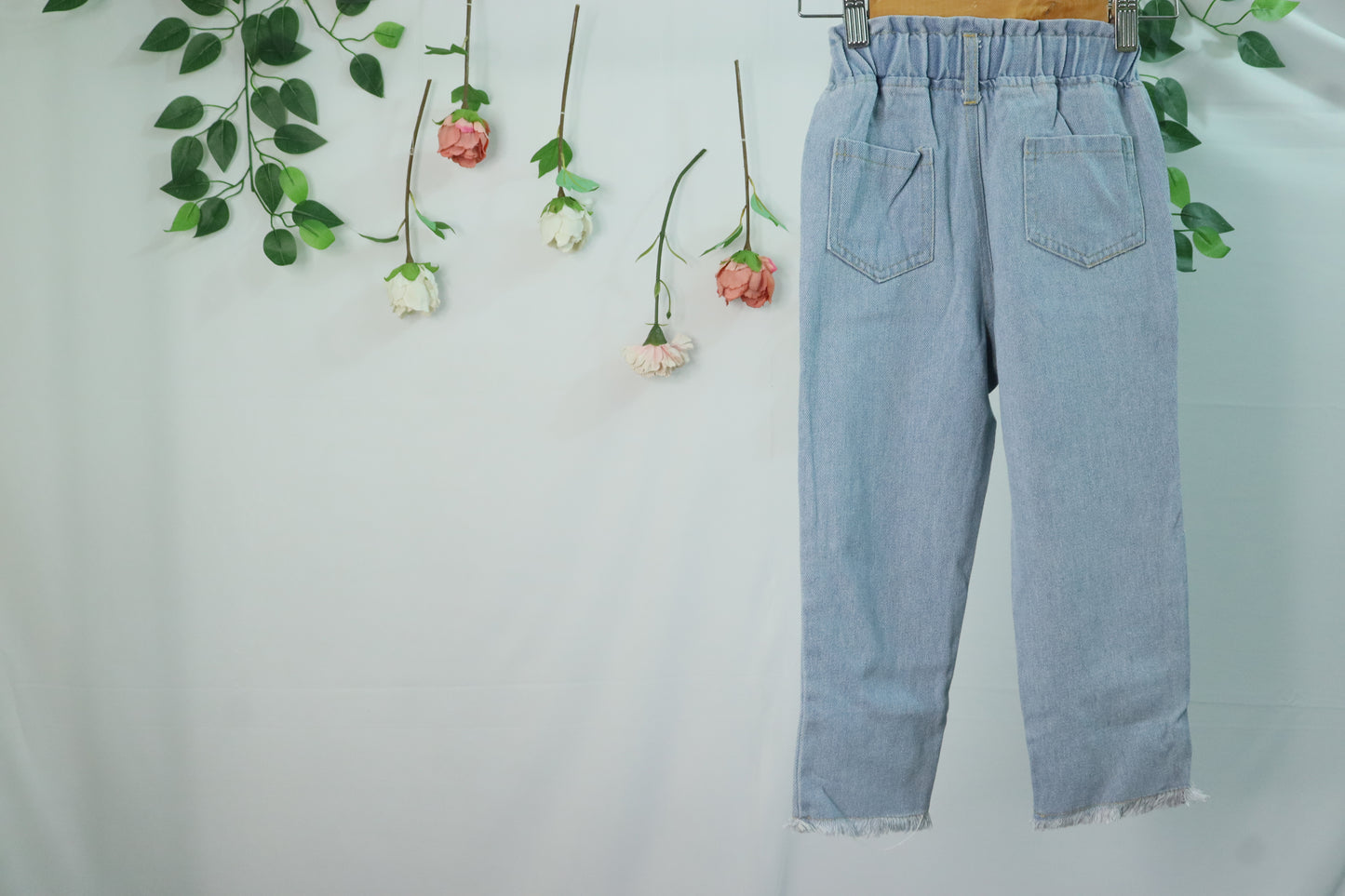 jeans set-peach-girls