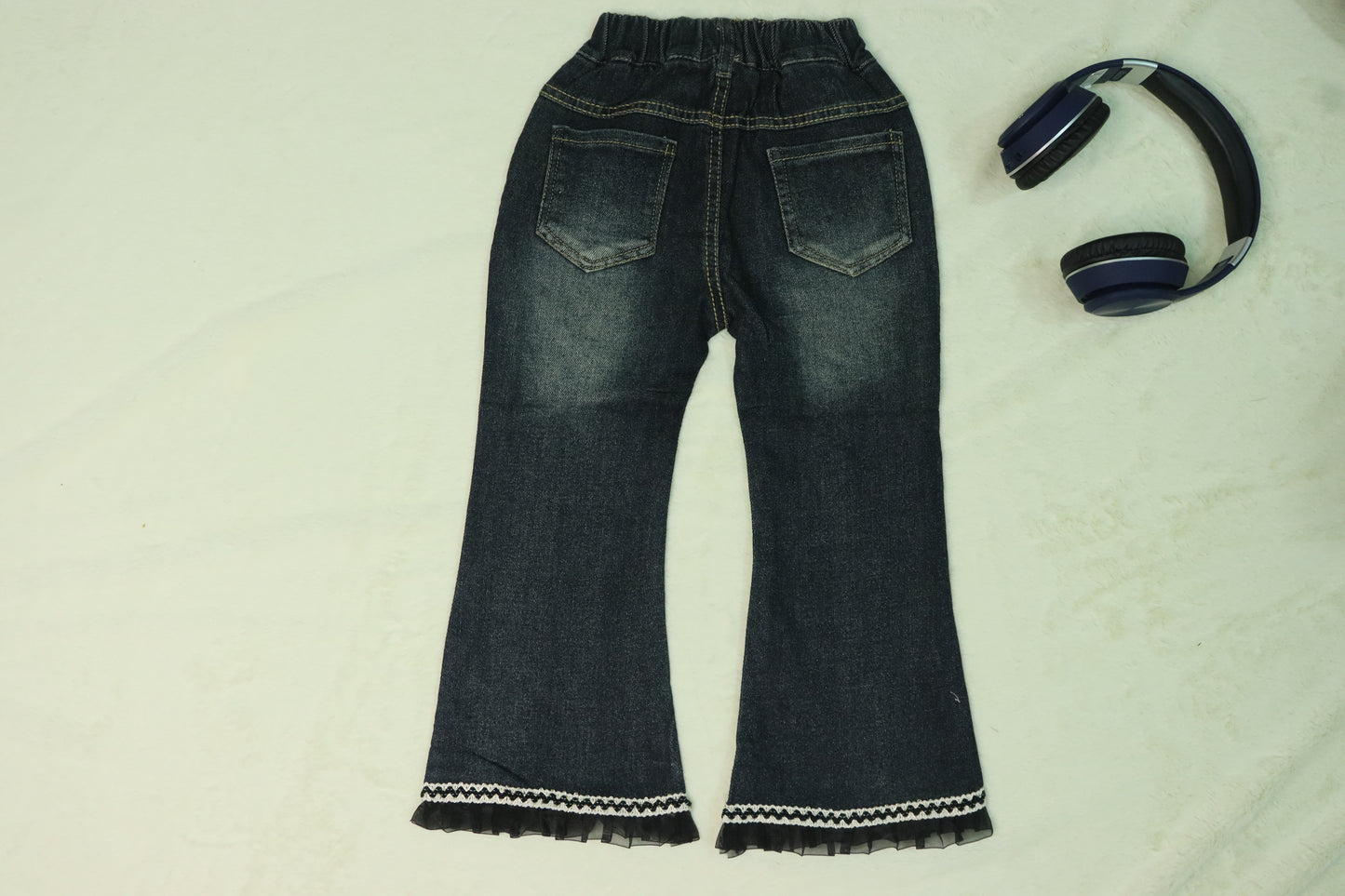 Bell bottom jeans for girls-black